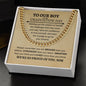 To Our Boy on Graduation| Go for Your Dreams - Cuban Necklace