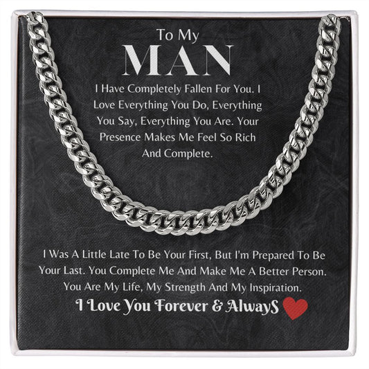 My Man | Fallen For You - Cuban Link Chain