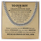 To Our Boy on Graduation| Go for Your Dreams - Cuban Necklace
