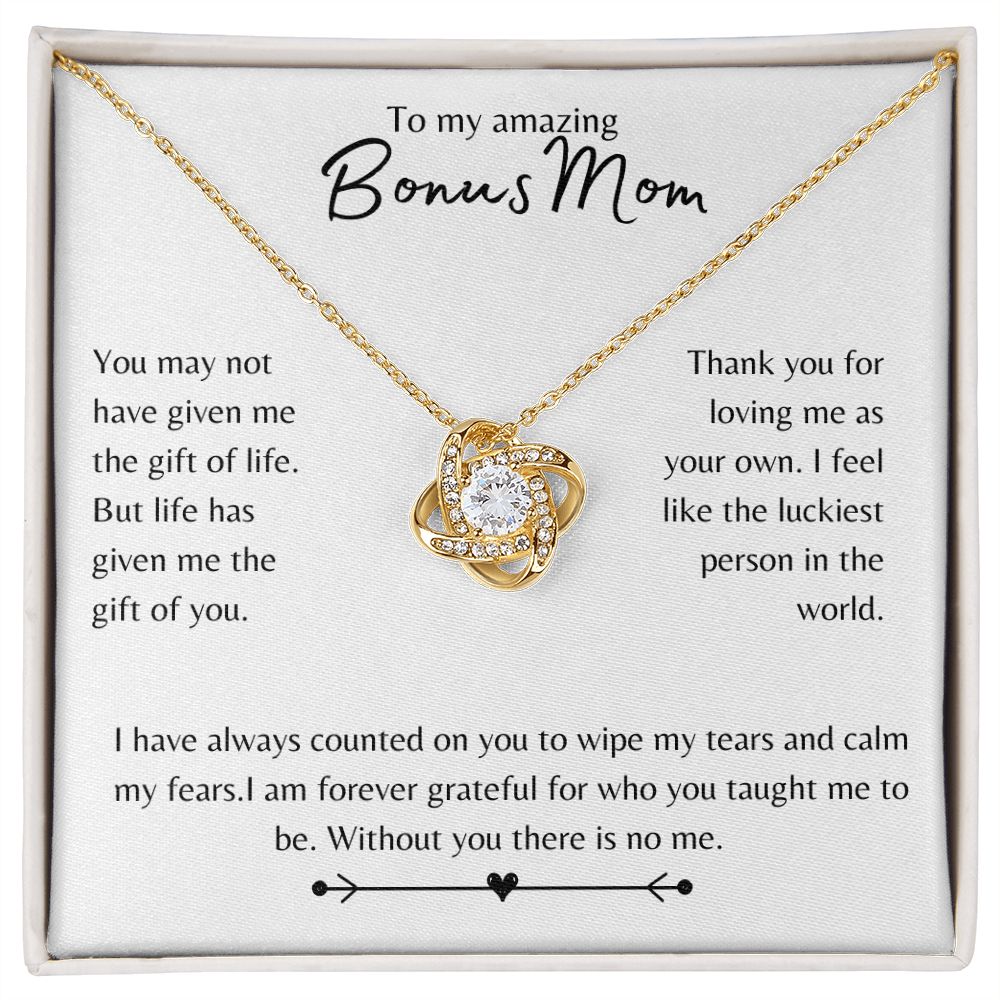 Amazing Bonus Mom Love Knot Necklace