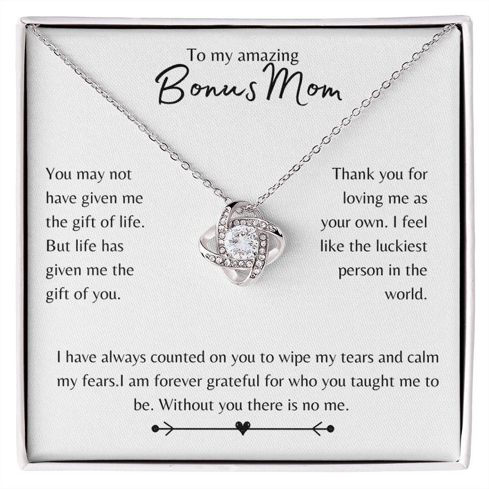 Amazing Bonus Mom Love Knot Necklace