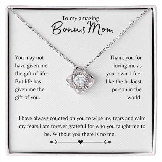 Amazing Bonus Mom Love Knot Necklace