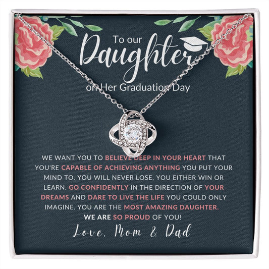 Daughter Graduation | Most Amazing Daughter - Love Knot Necklace