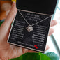 Wife It's Hard to Say I'm Sorry - Love Knot Necklace