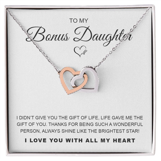 My Bonus Daughter | The Gift Of You - Interlocking Hearts Necklace