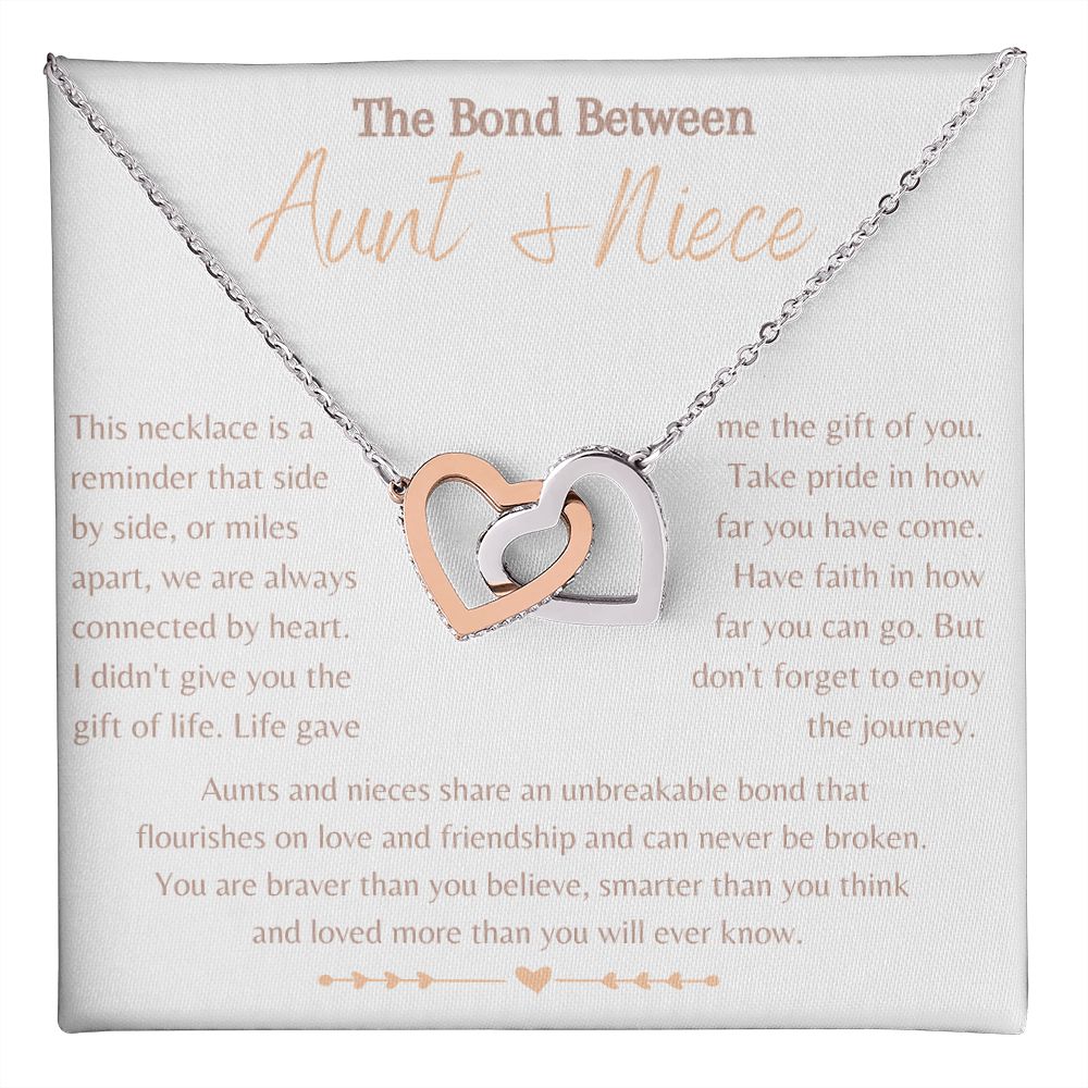 Aunt and Niece Connected Hearts Necklace