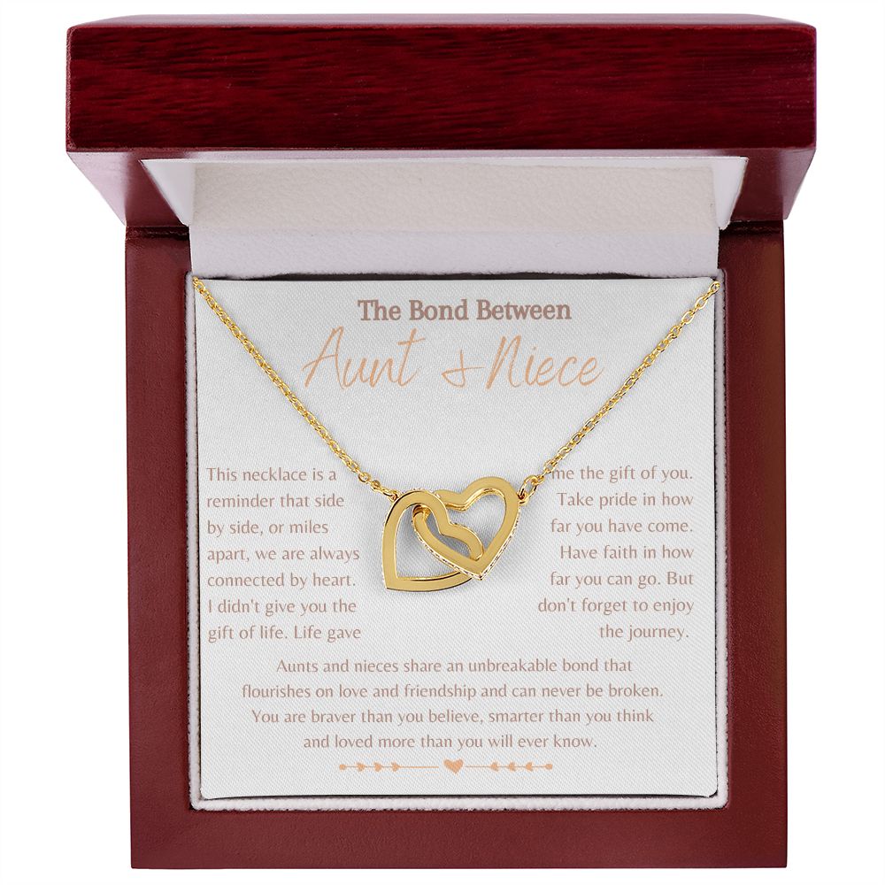 Aunt and Niece Connected Hearts Necklace
