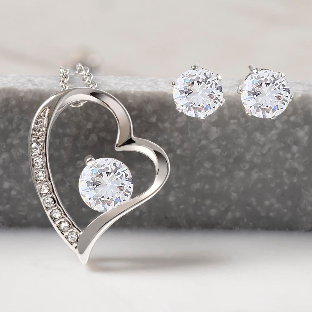 Forever Love Necklace with earring studs