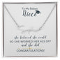 Badass Niece Graduation | She Believed She Could - Signature Name Necklace