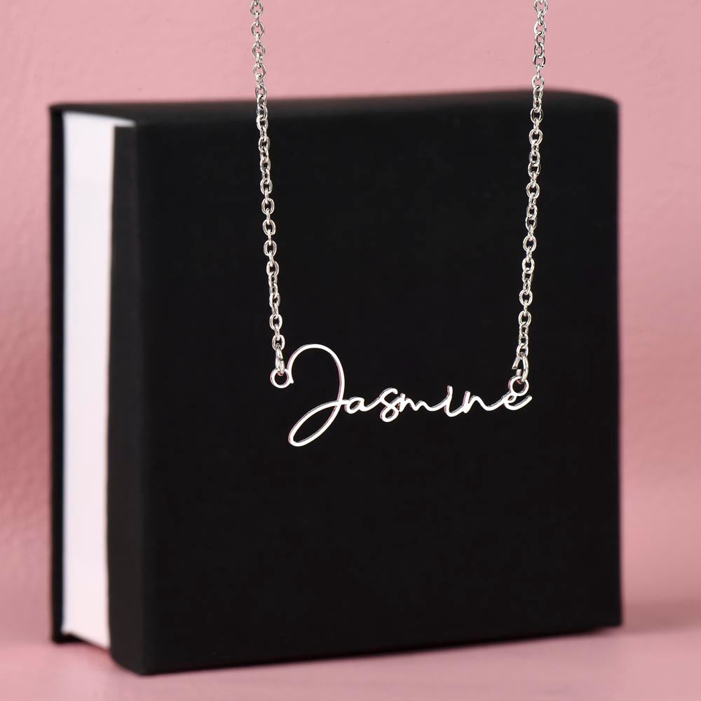 Personalized Name Plate Bridesmaid Necklace