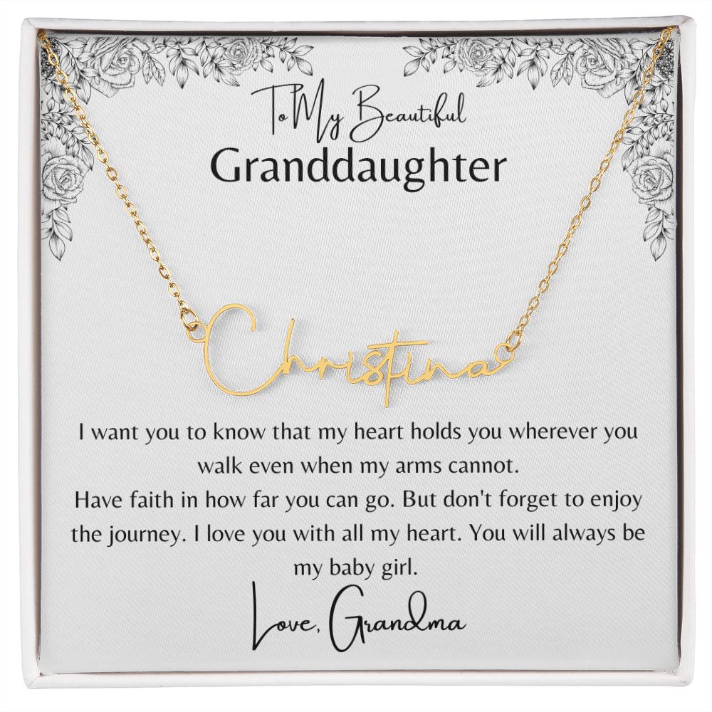Beautiful Granddaughter Name Necklace