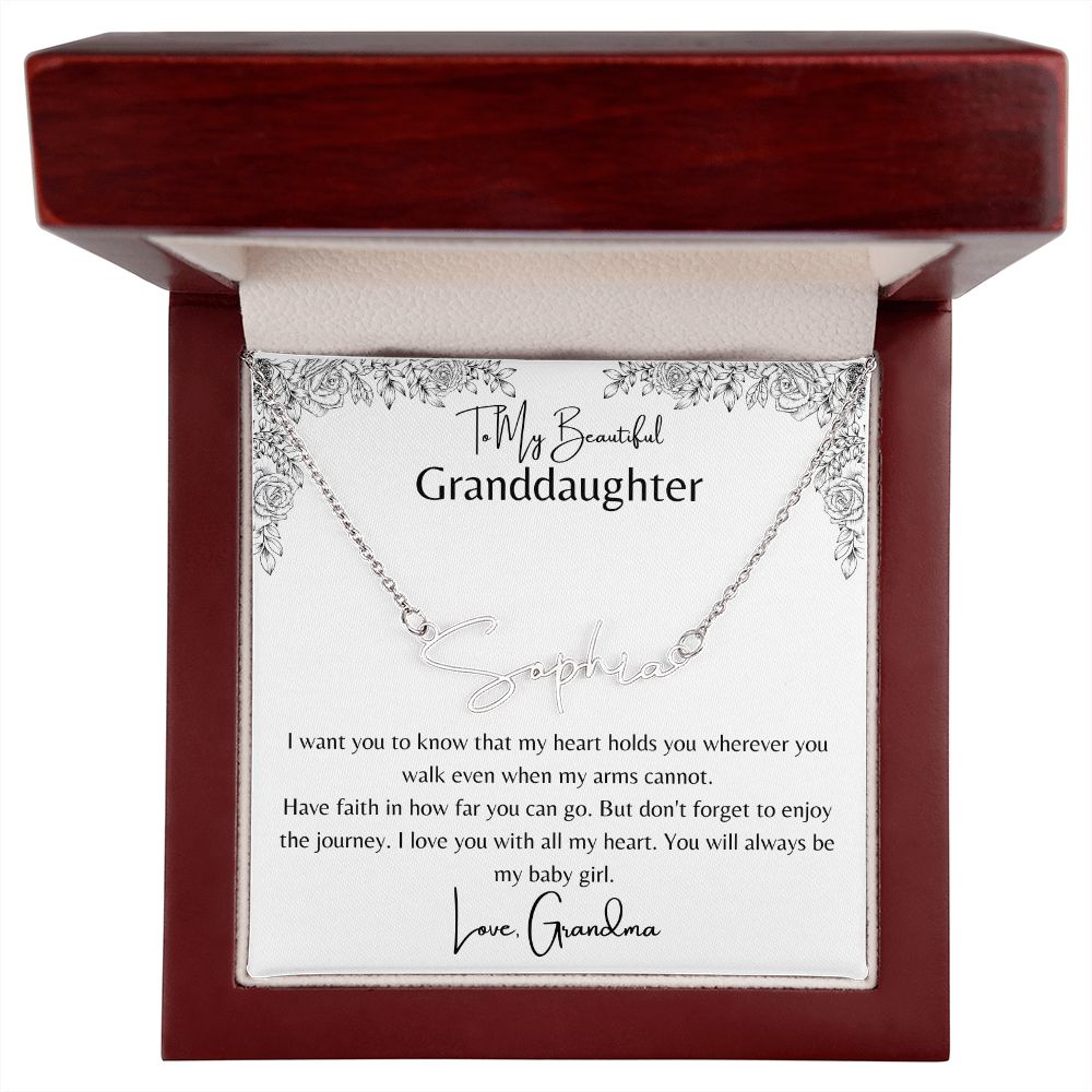 Beautiful Granddaughter Name Necklace