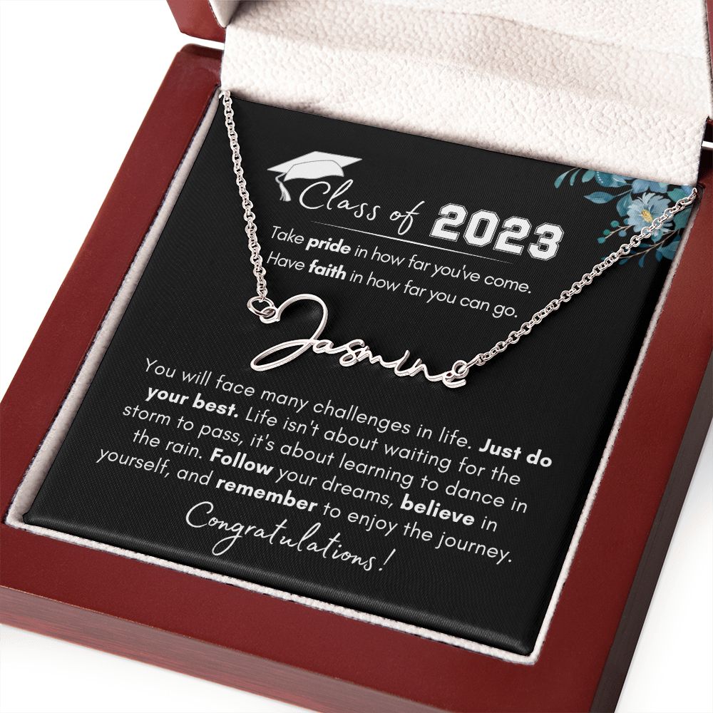 Class of 2023 Graduation | Enjoy the Journey- Signature Name Necklace