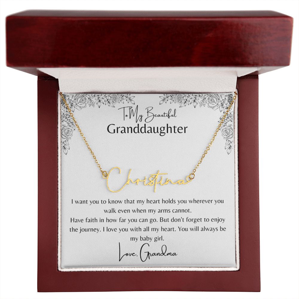 Beautiful Granddaughter Name Necklace