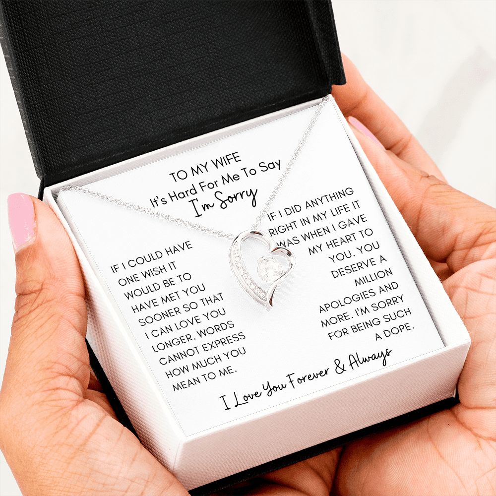 Forever Love Necklace Romantic Apology Silver