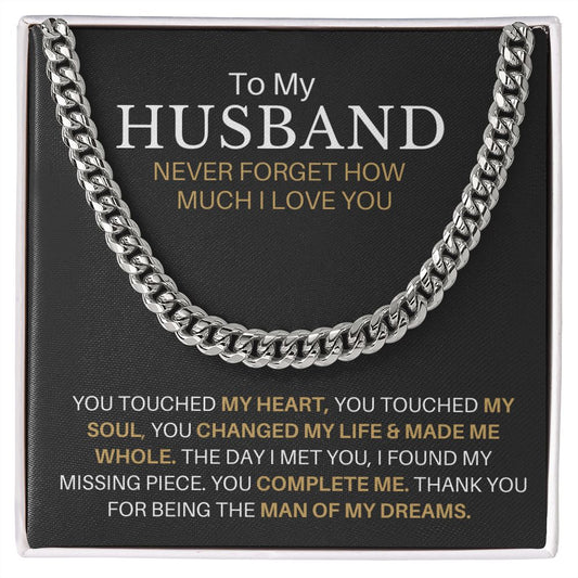 My Husband | Man of my Dreams- Cuban Link Chain