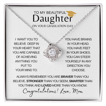 Beautiful Daughter Graduation| Steer Yourself Any Direction - Love Knot