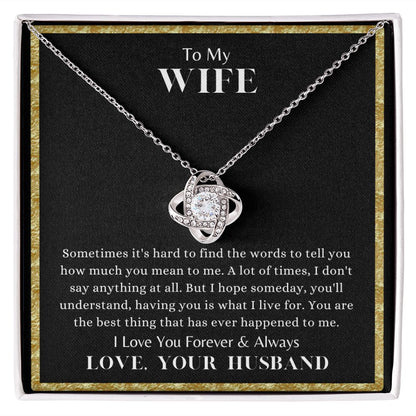Love Knot Forever and Always Necklace