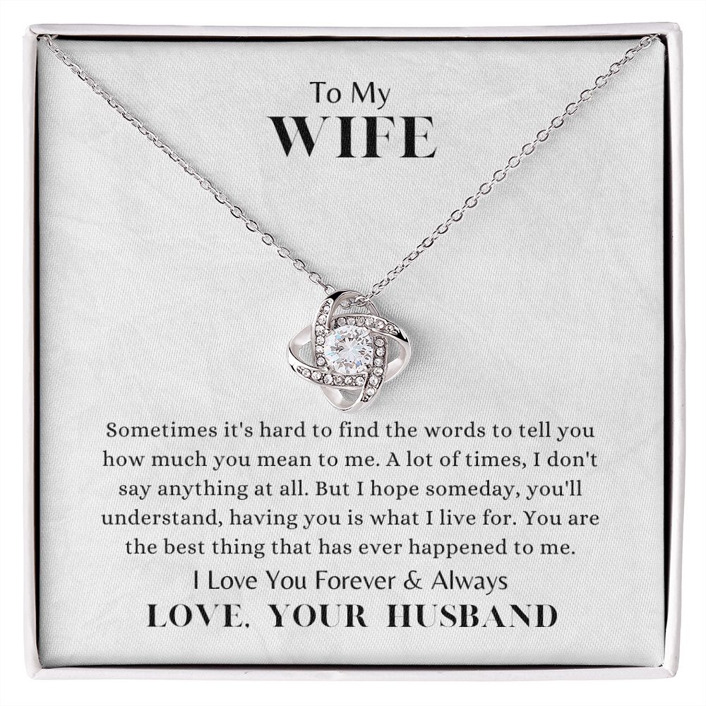 Love Your Husband Knot Necklace