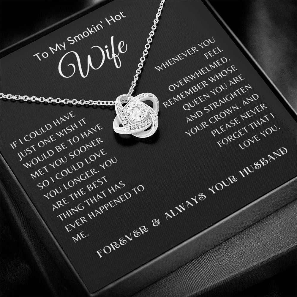 Love Knot Never Forget I Love You Necklace