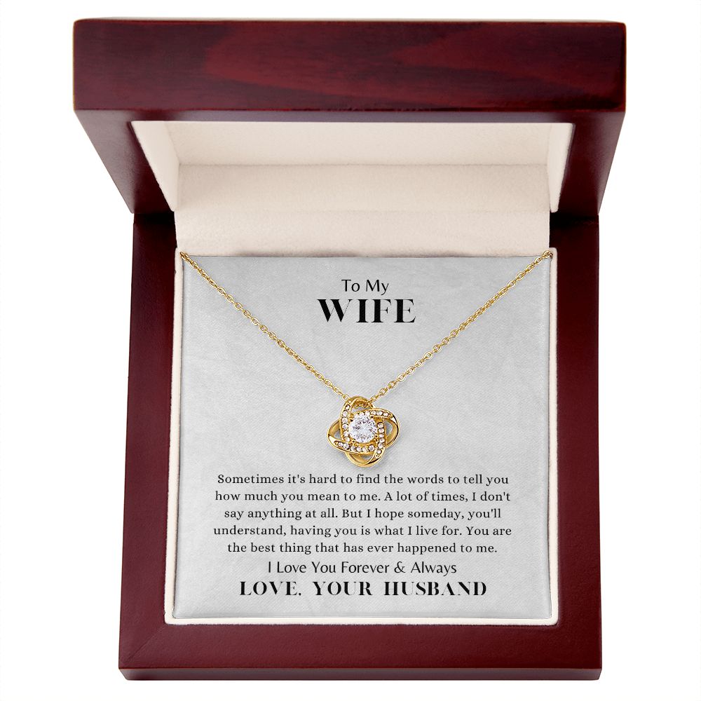 Love Your Husband Knot Necklace