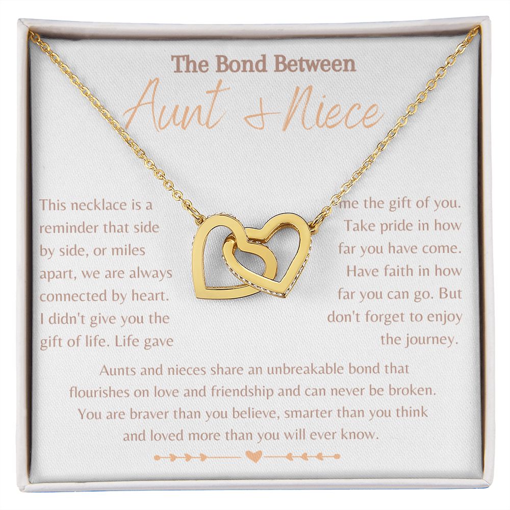 Aunt and Niece Connected Hearts Necklace