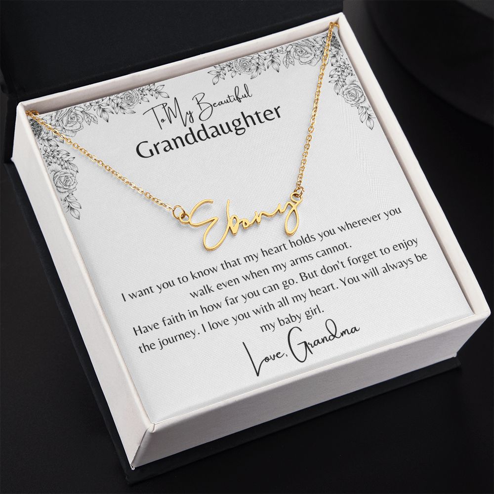 Beautiful Granddaughter Name Necklace