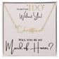 Maid of Honor Name plate Necklace