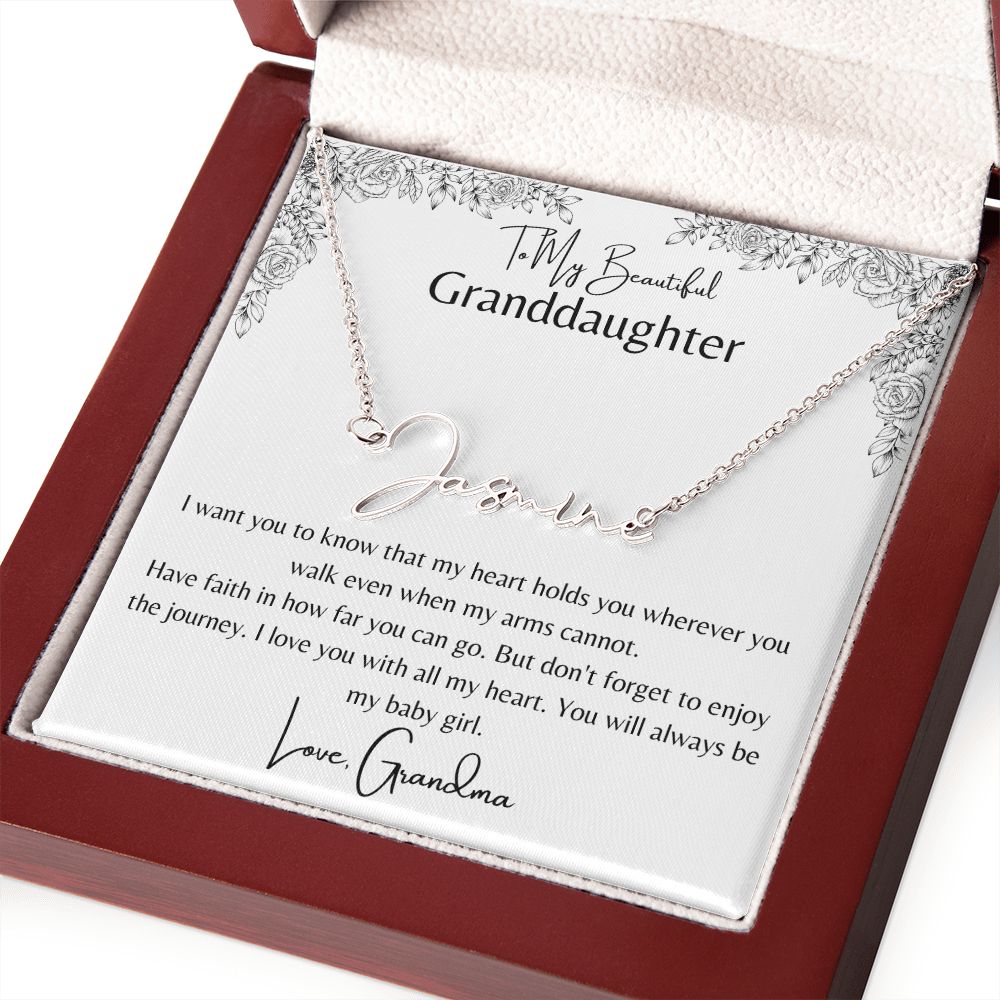 Beautiful Granddaughter Name Necklace