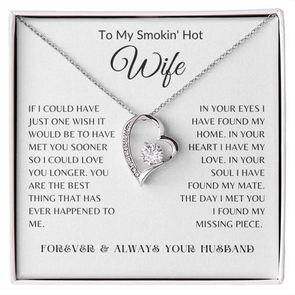 Smokin Heart Wife Forever Love Necklace